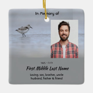 Ornamento De Cerâmica  Memorial Keepsake Sandpiper Shore Bird 