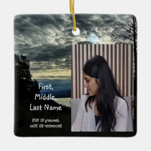 Ornamento De Cerâmica Memorial Keepsasawn foi embora, mas não foi esquec