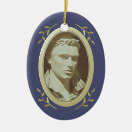 Ornamento De Cerâmica Memorial/Memória de Foto Personalizável