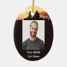 Ornamento De Cerâmica Memorial Pai Filho Pescador