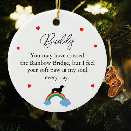 Ornamento De Cerâmica Memorial Personalizado Cachorro Dachhund