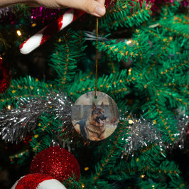 Ornamento De Cerâmica Memorial Personalizado de Gato Cachorro Foto