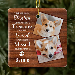 Ornamento De Cerâmica Memorial Rustic Pet Dog Keepsasaame 2 Foto 