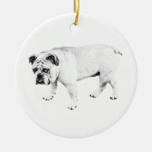 Ornamento De Cerâmica Memórias de Feriado, Amuleto de Cachorro na Árvore