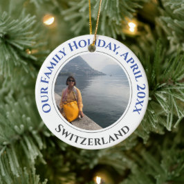 Ornamento De Cerâmica Memórias de Férias da Família Souvenir