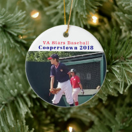 Ornamento De Cerâmica Memórias divertidas do jogador de beisebol Coopers