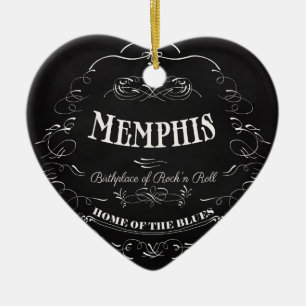 Ornamento De Cerâmica Memphis, Tennessee - cidade com alma