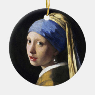 Ornamento De Cerâmica Menina com um brinco da pérola, janeiro Vermeer