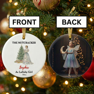 Ornamento De Cerâmica Menina da Canção de Ninar Nutcracker Foto Natal