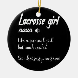 Ornamento De Cerâmica Menina De Lacrosse Das Mulheres Definida Para Lax