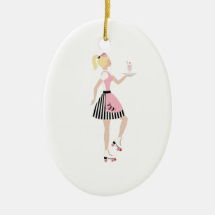 Ornamento De Cerâmica Menina do Carhop