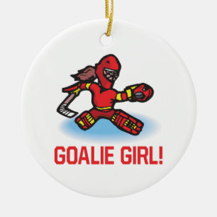 Ornamento De Cerâmica Menina do Goalie