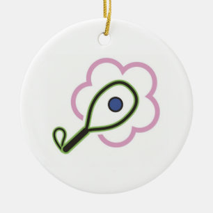 Ornamento De Cerâmica Menina do Racquetball