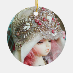 Ornamento De Cerâmica Menina do Victorian
