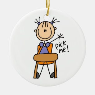 Ornamento De Cerâmica Menina na escola