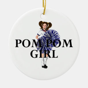 Ornamento De Cerâmica Menina SUPERIOR de Pom Pom