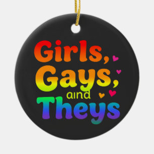 Ornamento De Cerâmica Meninas, Gay e a inclusão do mês do orgulho LGBT