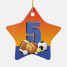 Menino 5º Aniversário Bolas Esportivas