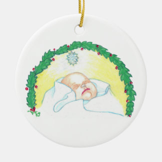 Ornamento De Cerâmica Menino Jesus Envolto