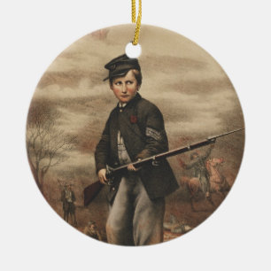 Ornamento De Cerâmica Menino John Clem do baterista da união na vigia d