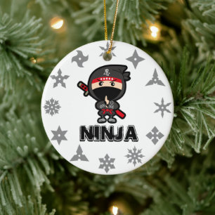 Ornamento De Cerâmica Menino Ninja