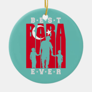 Ornamento De Cerâmica Mens Baba com dois Dias de os pais turcos do Sons