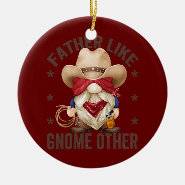 Ornamento De Cerâmica Mens Engraçado Vovô Vovô Padre Gnomo Pun Para (Frente)