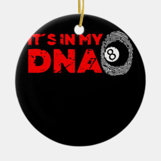 Ornamento De Cerâmica Mens está na minha Piscina de DNA, jogador Billiar
