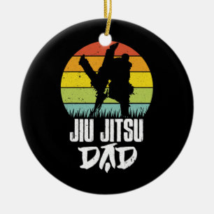 Ornamento De Cerâmica Mens Retro Jiu Jitsu Pai BJJ Pai MMA Jujitsu