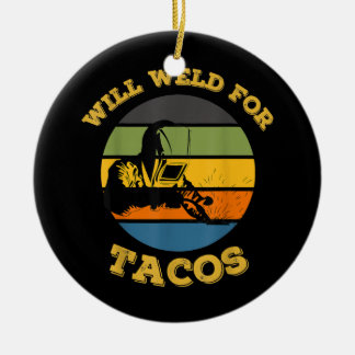 Ornamento De Cerâmica Mens Retro Vai Soldar Para Tacos Funny Welder