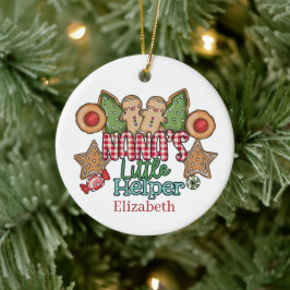 Ornamento De Cerâmica Mensagem de nome do assistente da Nana