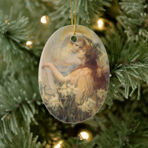 Ornamento De Cerâmica Mensagem do Anjo por George Swinstead, Arte Antiga