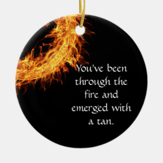 Ornamento De Cerâmica Mensagem inspirada do sobrevivente