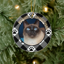 Ornamento De Cerâmica MEOWY CHRISTMAS Cat