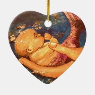 Ornamento De Cerâmica Merbaby na noite