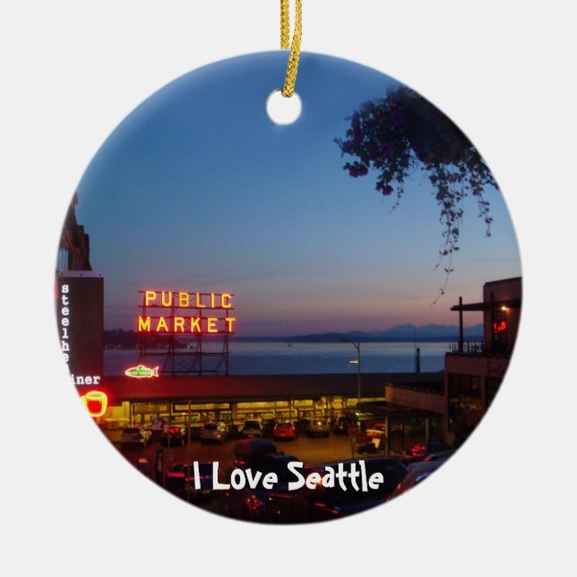 Ornamento De Cerâmica Mercado de lugar de Pike (Frente)