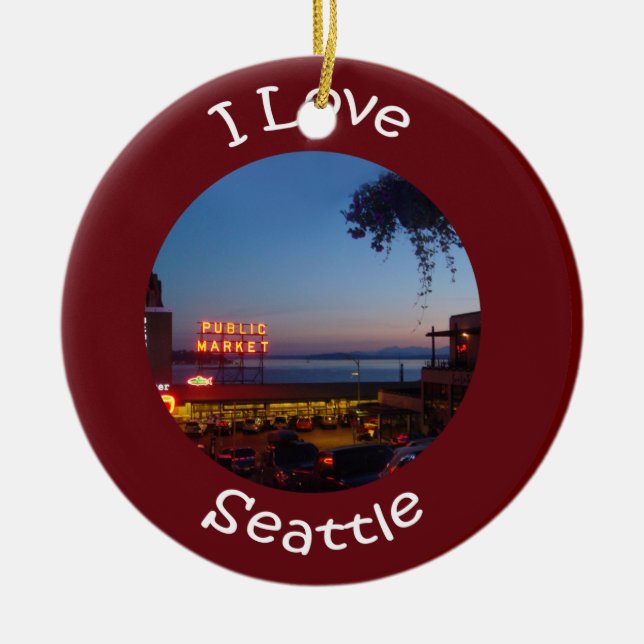 Ornamento De Cerâmica Mercado de lugar de piques (Frente)