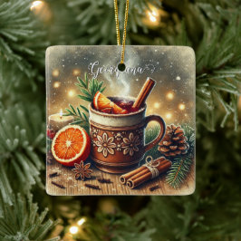 Ornamento De Cerâmica Mercado de Natais vintages personalizados