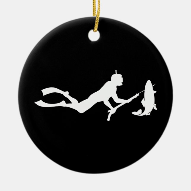 Ornamento De Cerâmica Mergulhador (Frente)