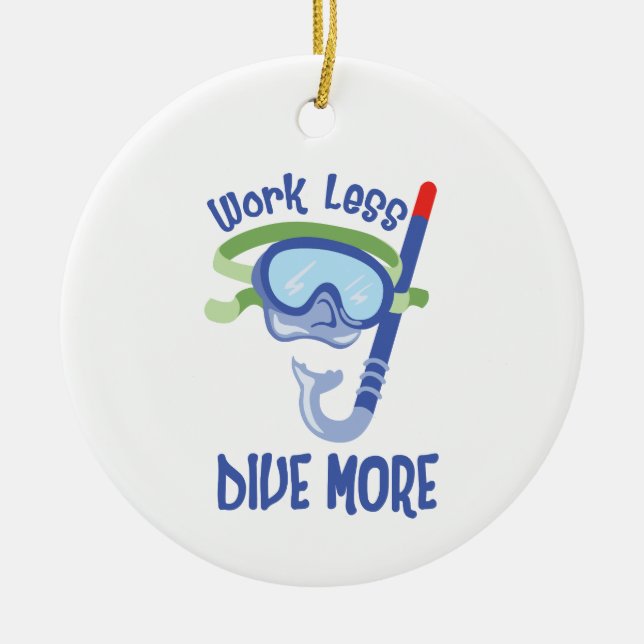 Ornamento De Cerâmica Mergulhe mais (Frente)