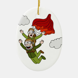 Ornamento De Cerâmica Mergulho de céu em tandem