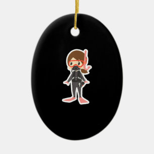 Ornamento De Cerâmica Mergulho Eu Adoro Nadar Nadando Meninas