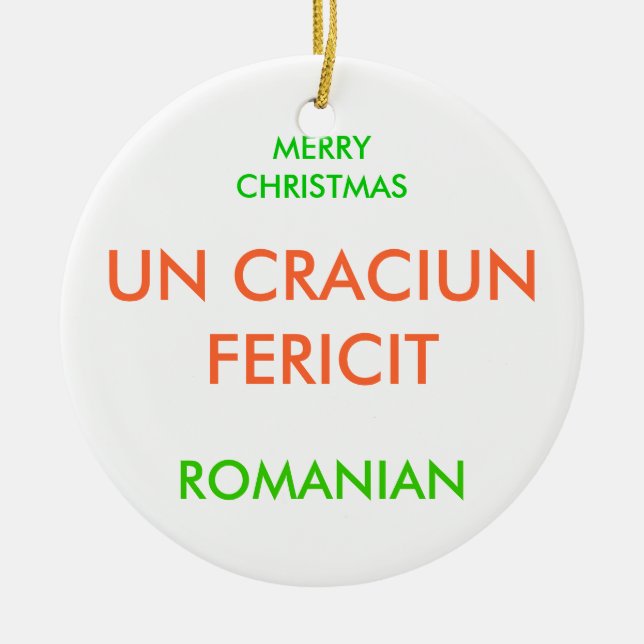 ORNAMENTO DE CERÂMICA MERRY CHRISTMAS, (Frente)