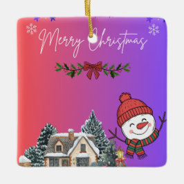 Ornamento De Cerâmica Merry Christmas 