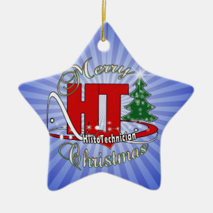 ORNAMENTO DE CERÂMICA MERRY CHRISTMAS HT HISTOTÉCNICO