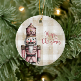 Ornamento De Cerâmica Merry Christmas Nutcracker Ornament