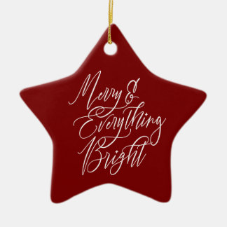 Ornamento De Cerâmica Merry & Everything Bright Red