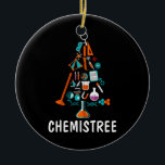 Ornamento De Cerâmica Merry Xmas Science Árvore de Natal<br><div class="desc">Merry Xmas Science Árvore de Natal</div>
