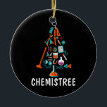 Ornamento De Cerâmica Merry Xmas Science Árvore de Natal<br><div class="desc">Merry Xmas Science Árvore de Natal</div>