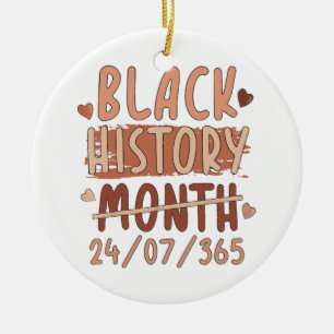 Ornamento De Cerâmica Mês da História Afro Melanina Mulheres Negras Afro